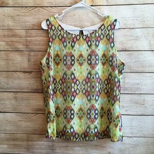 ‎TULLE BRAND TOP IN GEOMETRIC PRINT